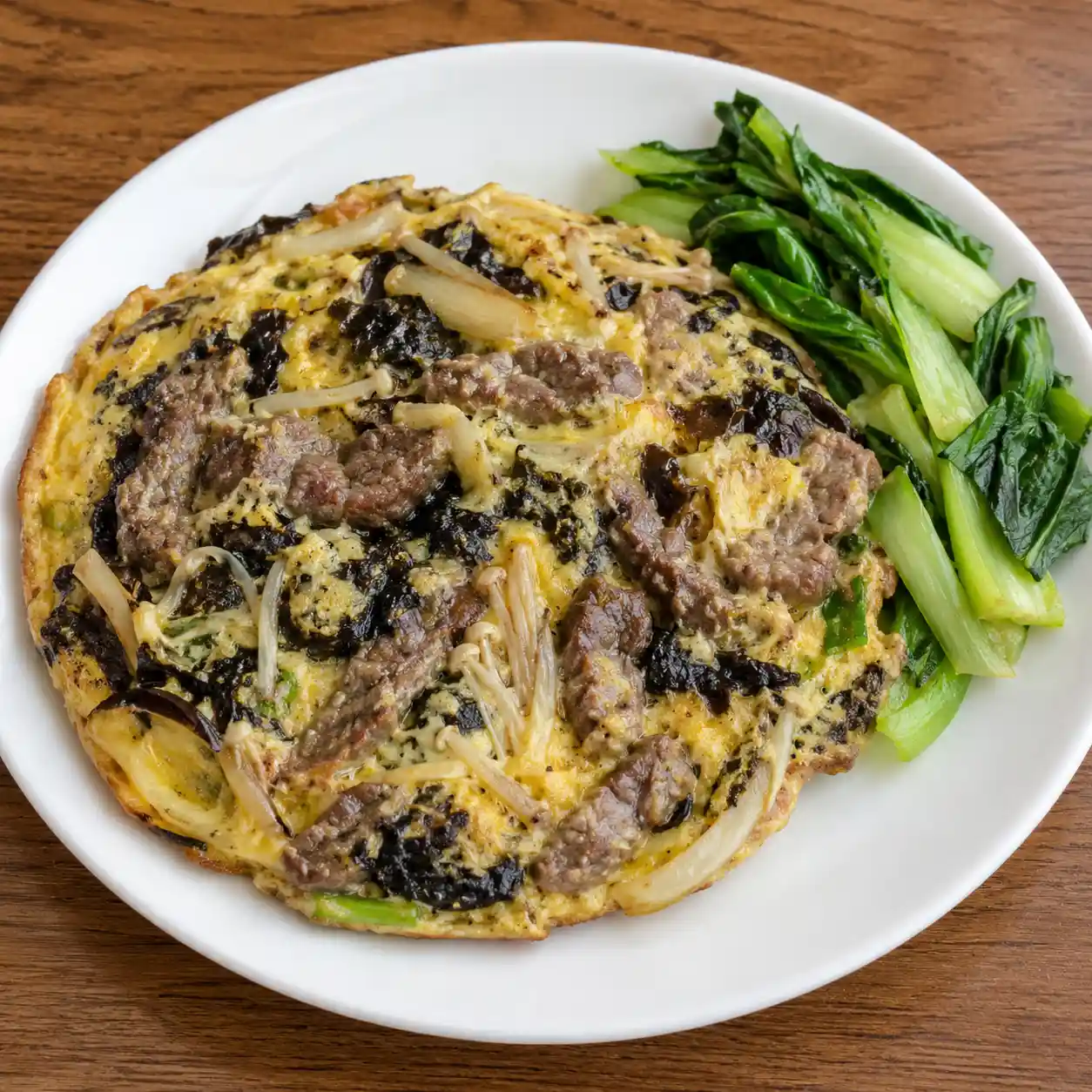 紫菜蛋香瘦牛肉煎蛋