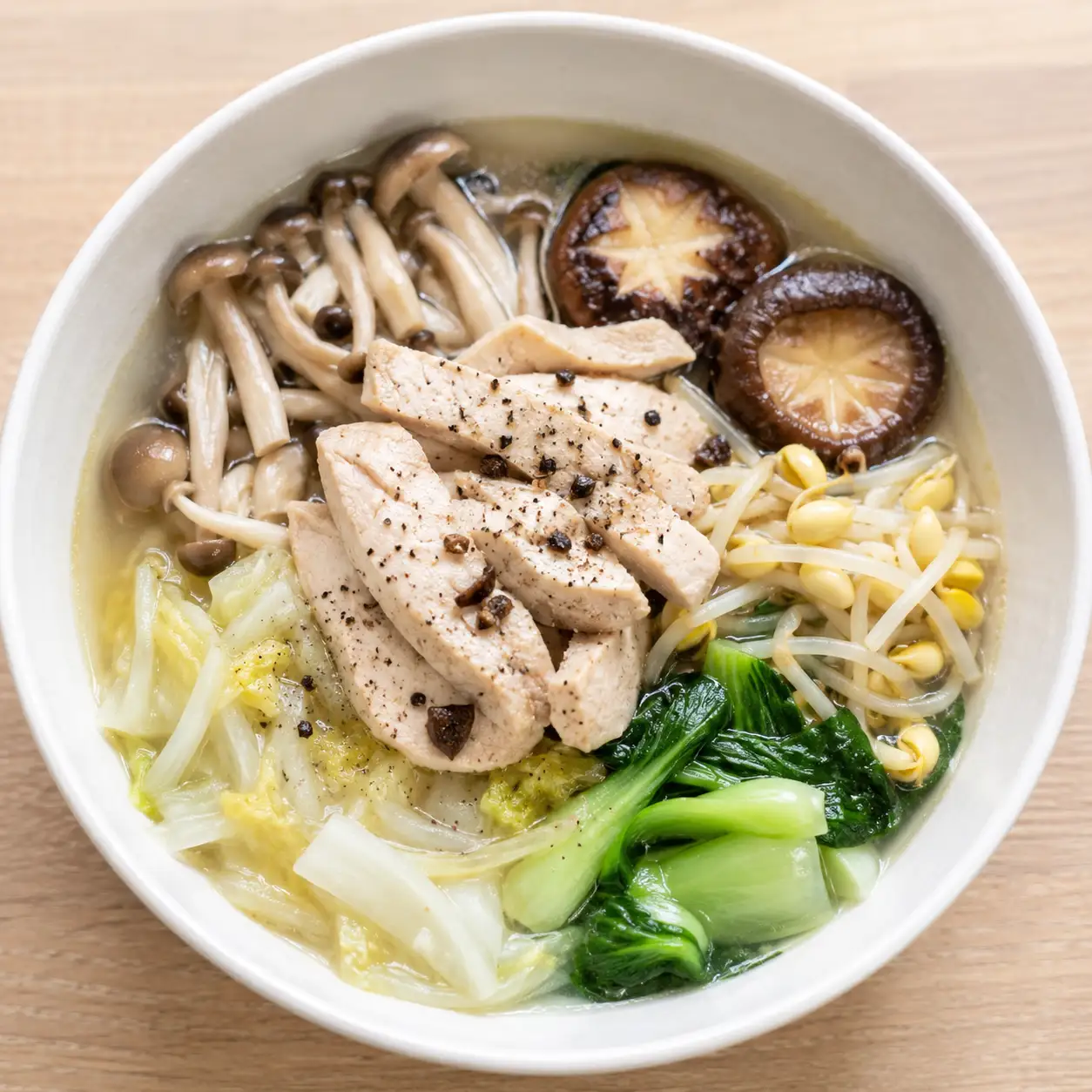 黑蒜雞胸菇菜少湯煮