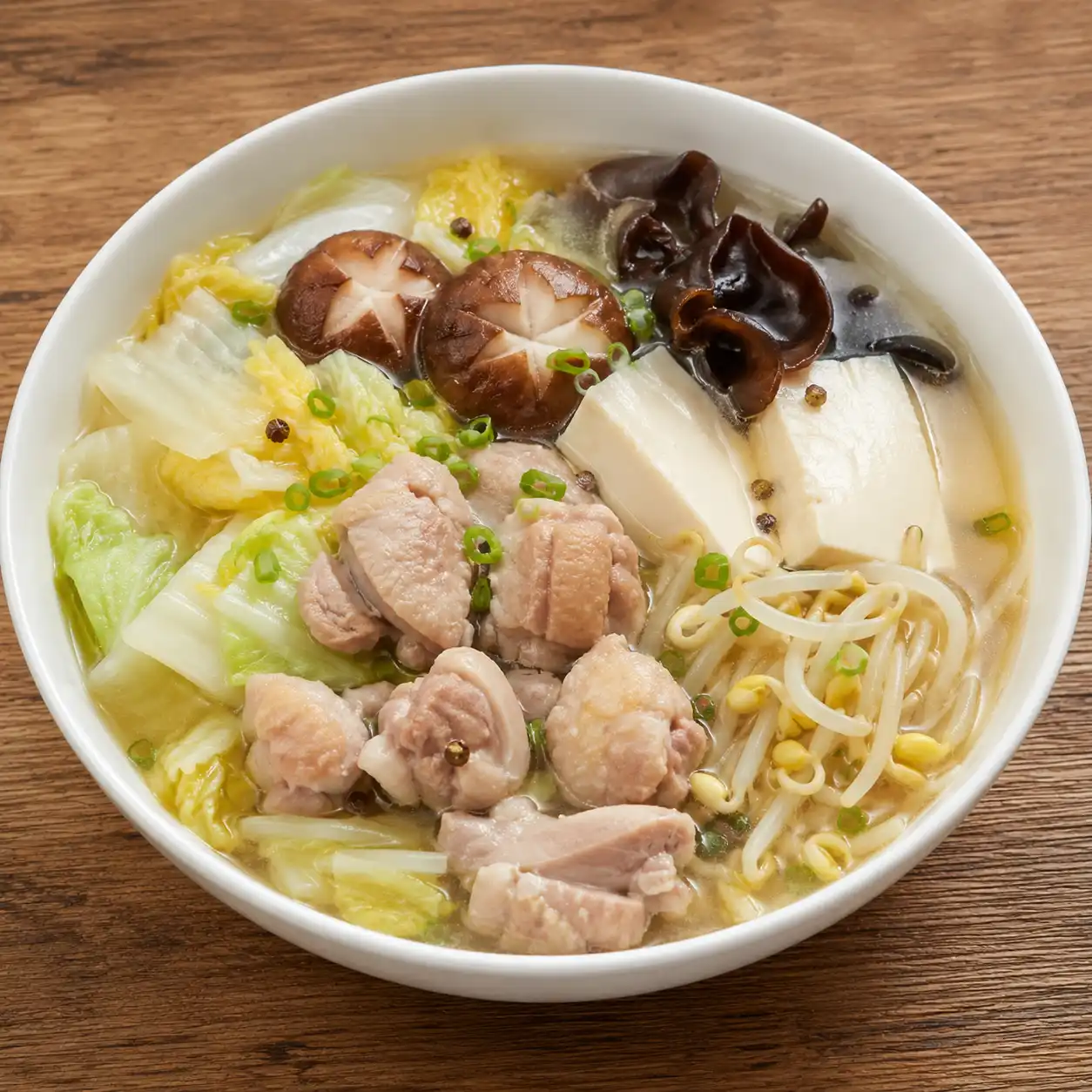 麻香去皮雞腿白菜豆腐湯