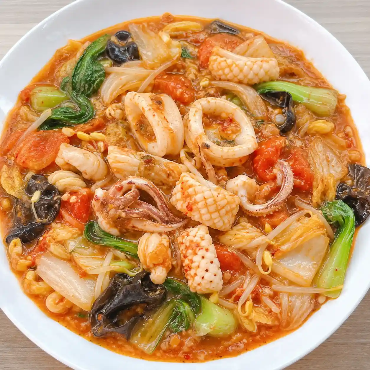 泡菜番茄菇泥魷魚醬