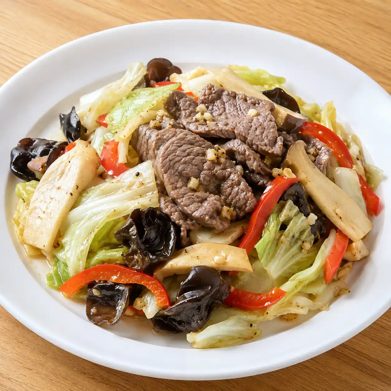 五香醋拌牛肉菇菜