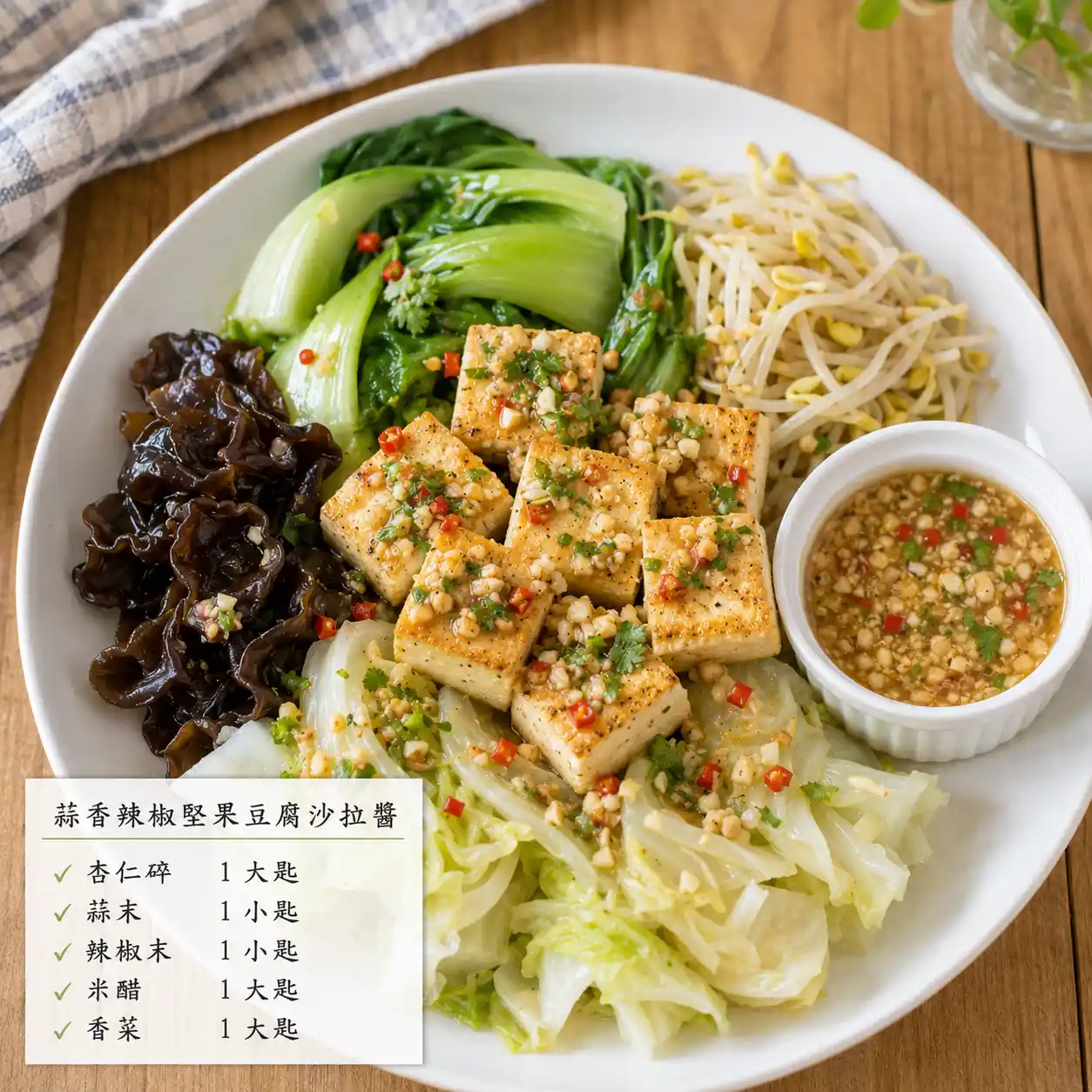 蒜香辣椒堅果豆腐沙拉醬