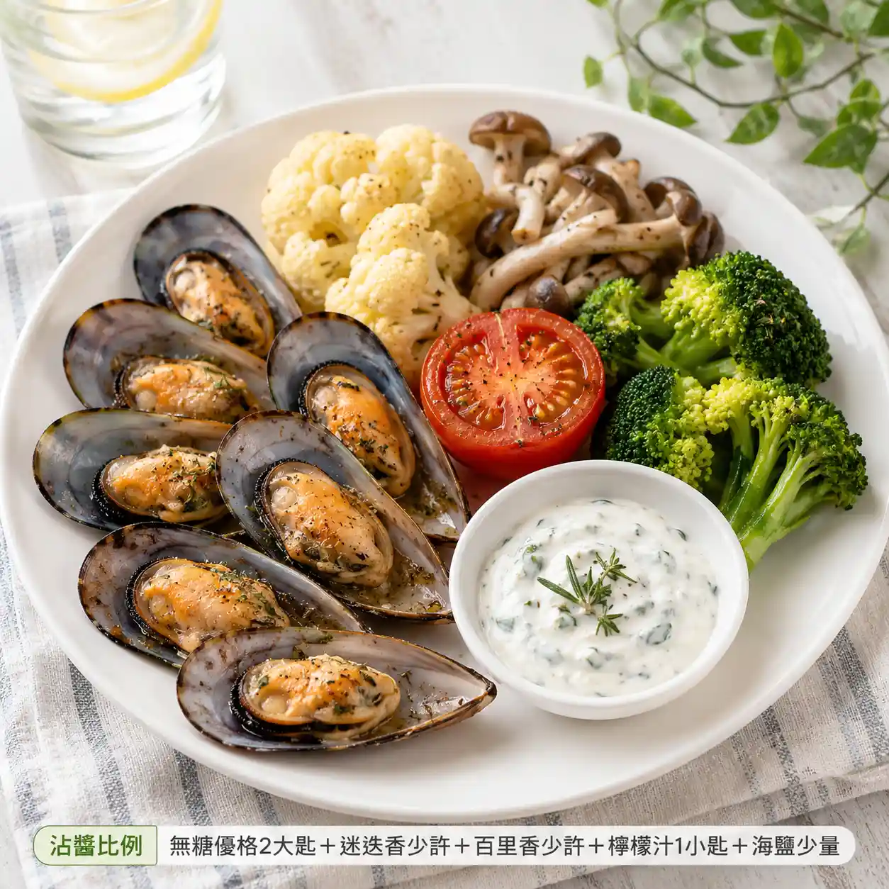 香草海鹽淡菜優格醬