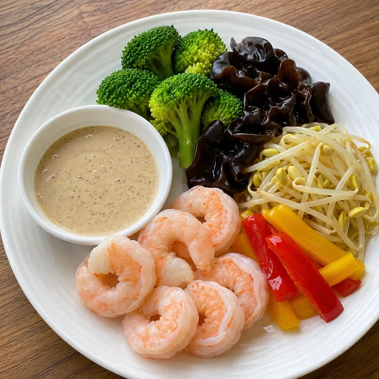 無糖豆漿芝麻蝦仁醬