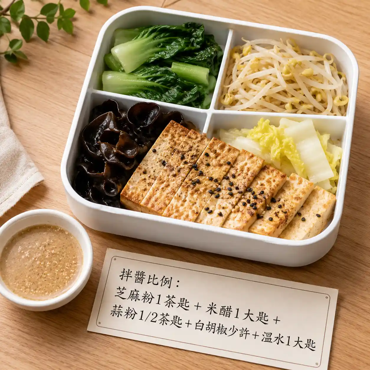 芝麻米醋豆腐蔬菜盒