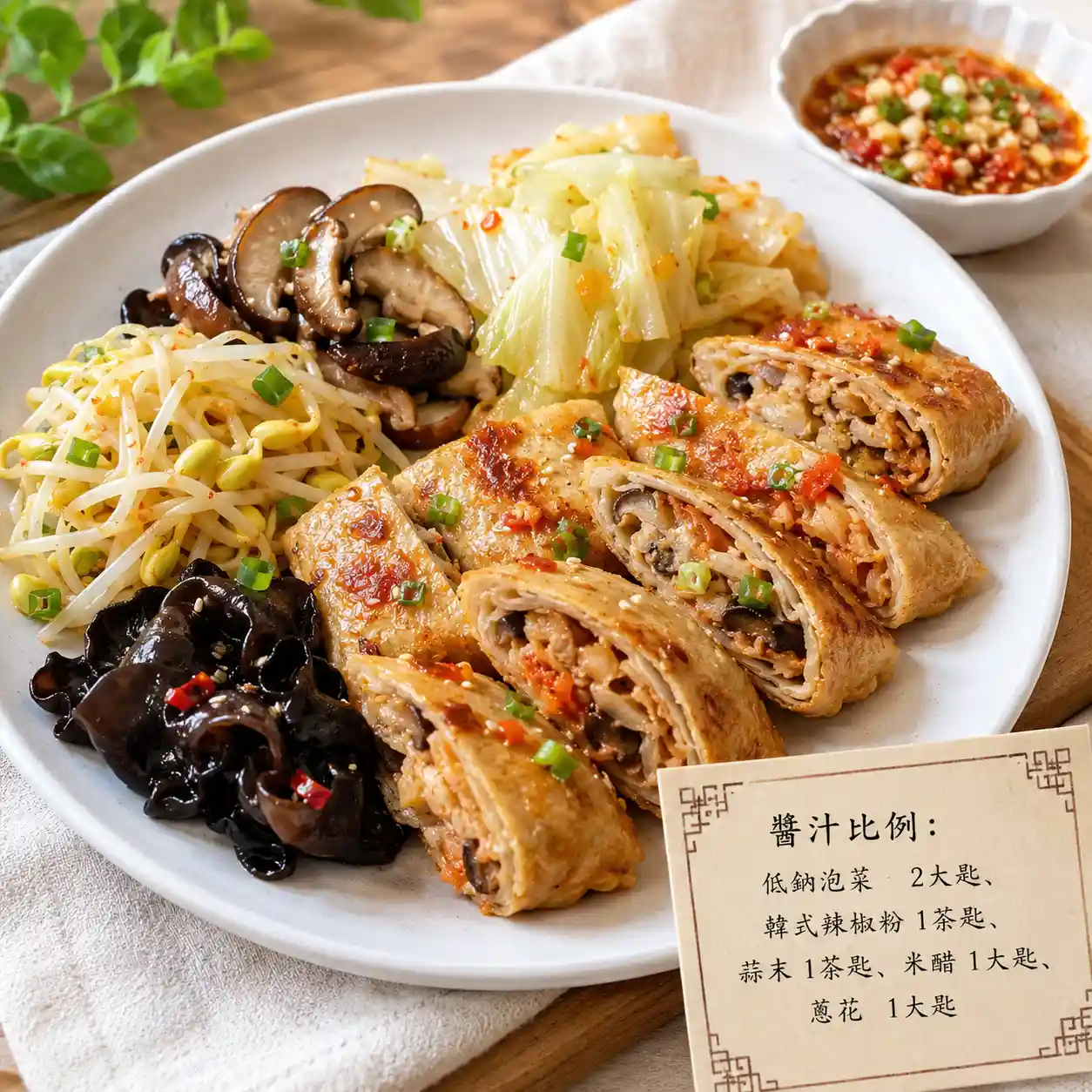 韓式泡菜豆皮卷