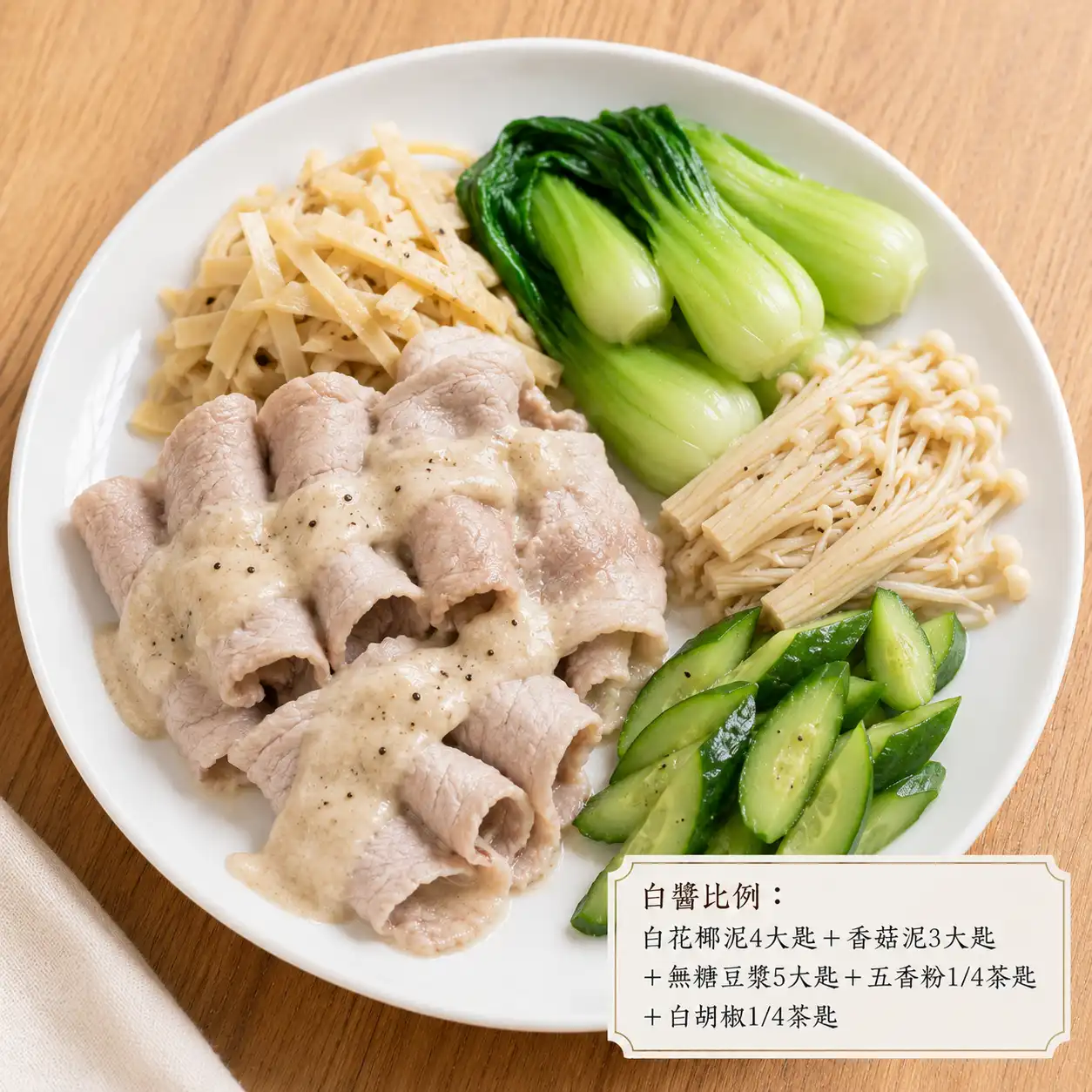 芋頭風白花椰泥豬里肌盤