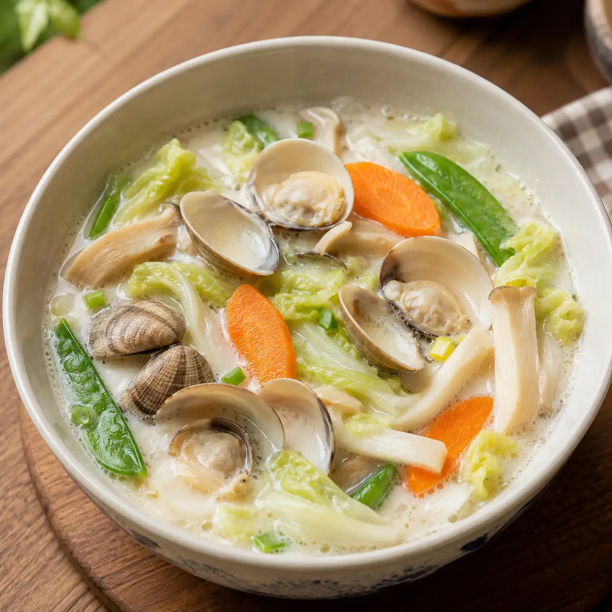 無糖豆漿蛤蜊白菜白湯