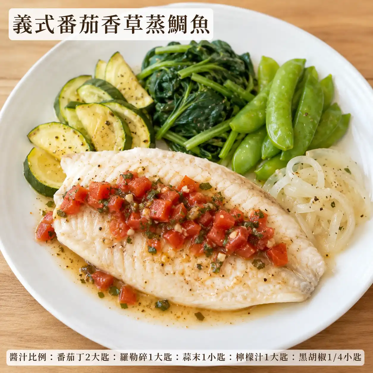 義式番茄香草蒸鯛魚