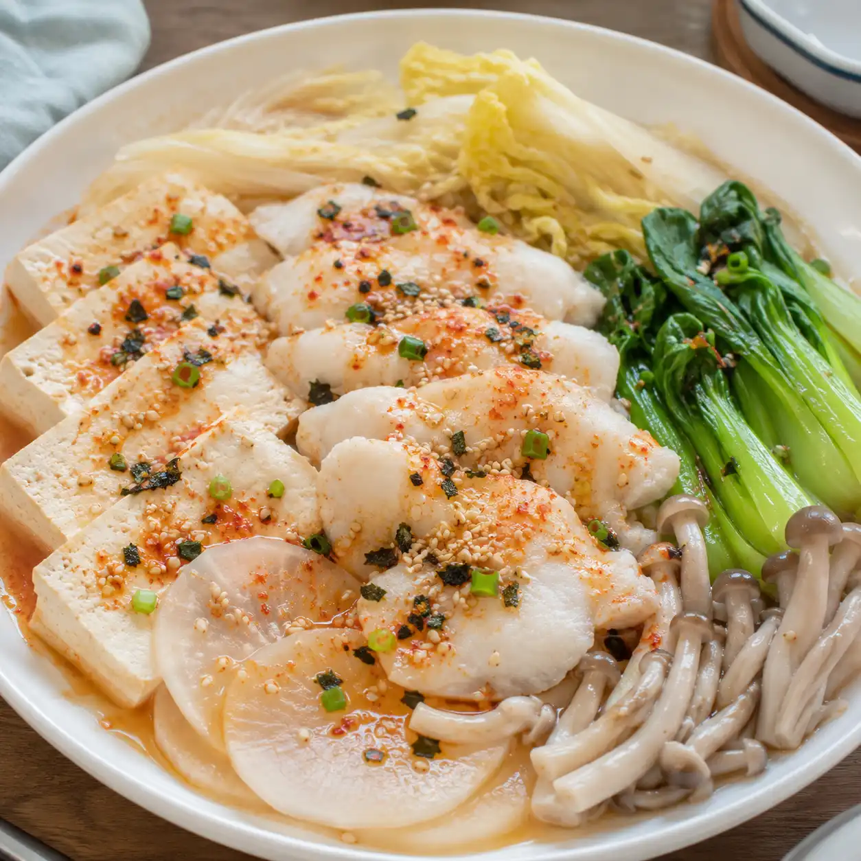 韓式微辣蒸豆腐魚片