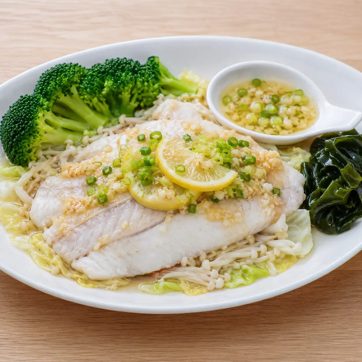 蒜蓉檸檬蒸鯛魚片