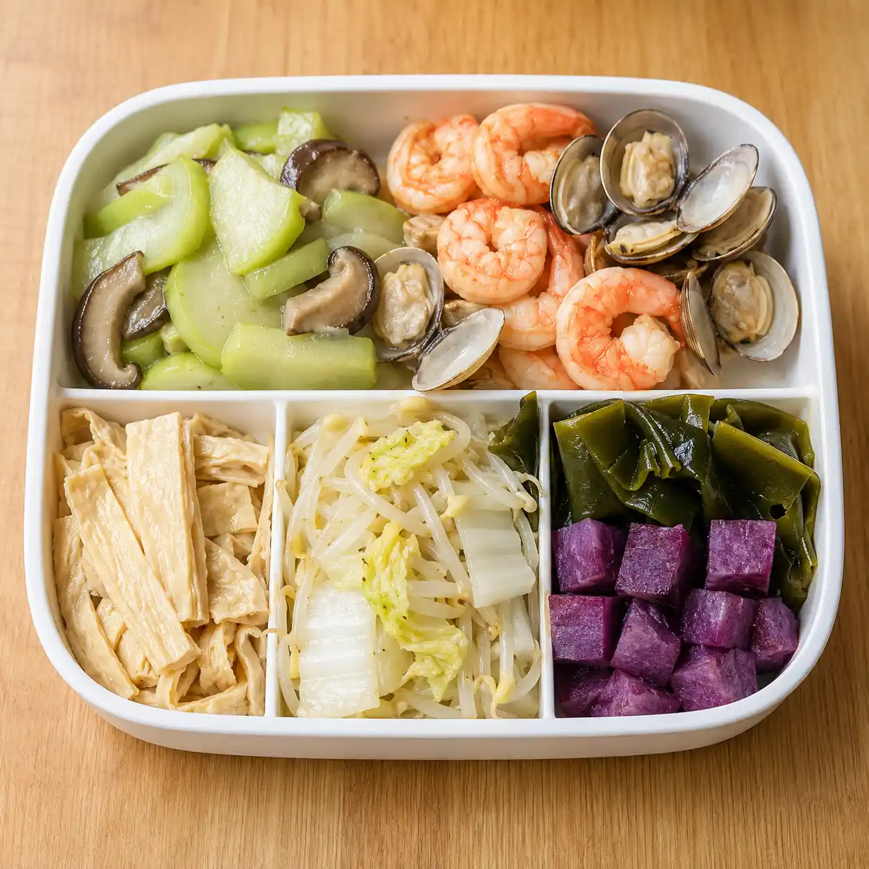 海鮮豆皮紫薯瓠瓜鮮盒