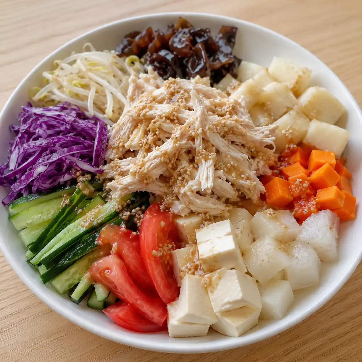 胡麻雞絲豆腐山藥蘿蔔冷主菜