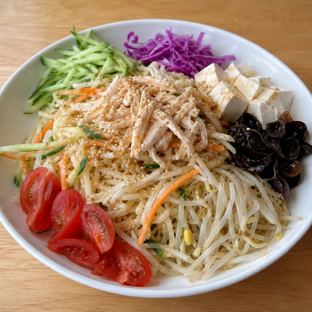 胡麻雞絲山藥白蘿蔔冷拌麵