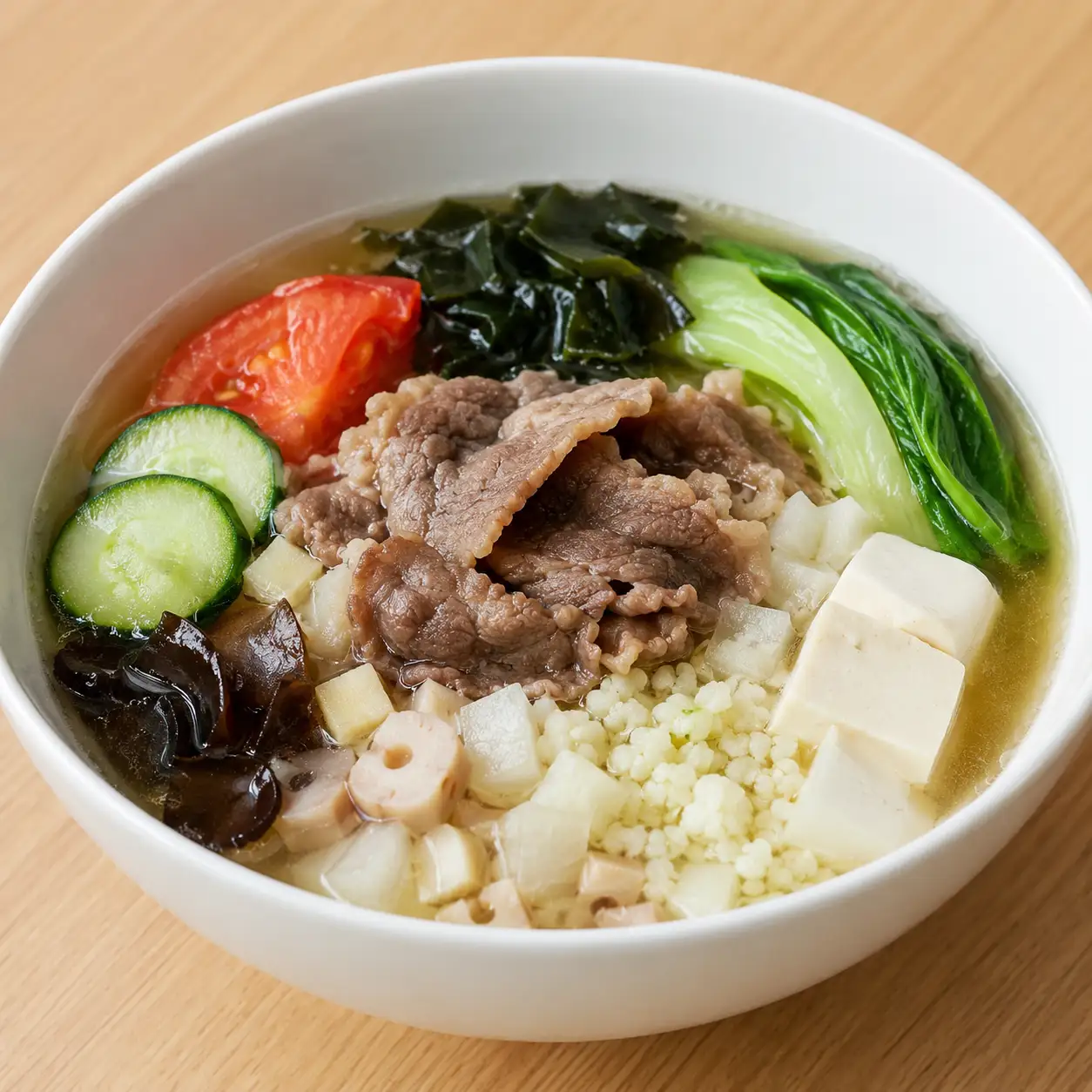 昆布牛肉白蘿蔔蓮藕湯飯碗