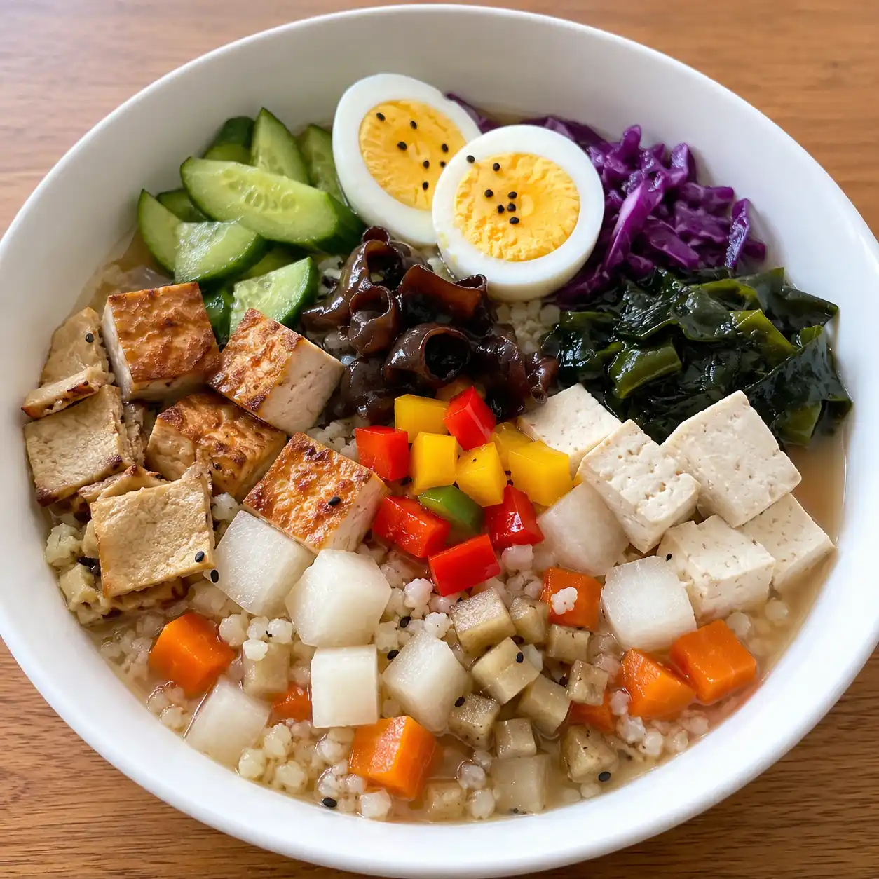 梅醋蛋豆干冷熱根菜湯飯