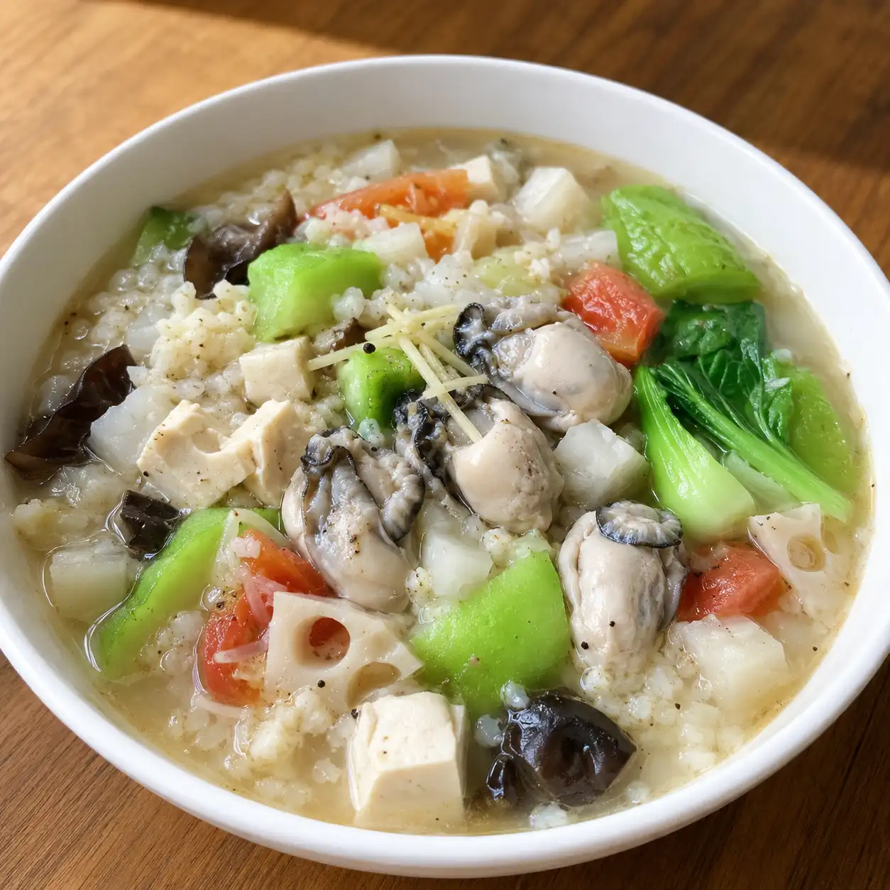 胡椒鮮蚵絲瓜山藥湯飯