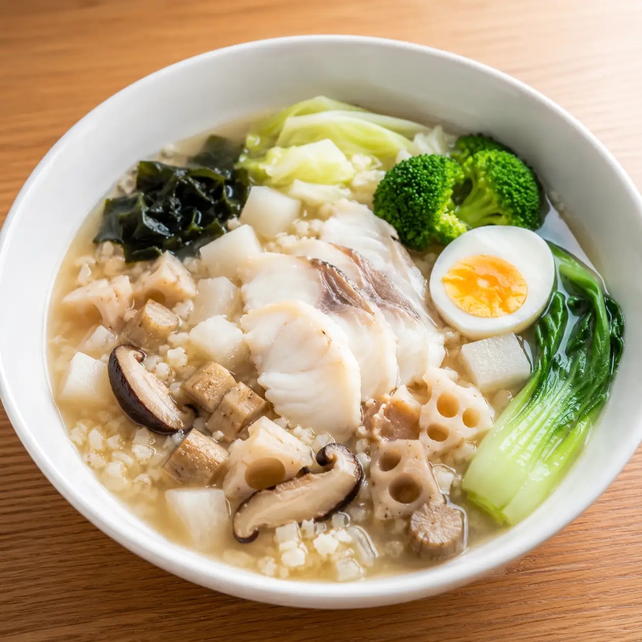 味噌魚片牛蒡蓮藕湯飯碗