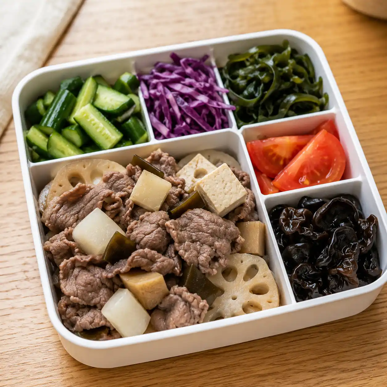 昆布牛肉蓮藕白蘿蔔冷熱盒