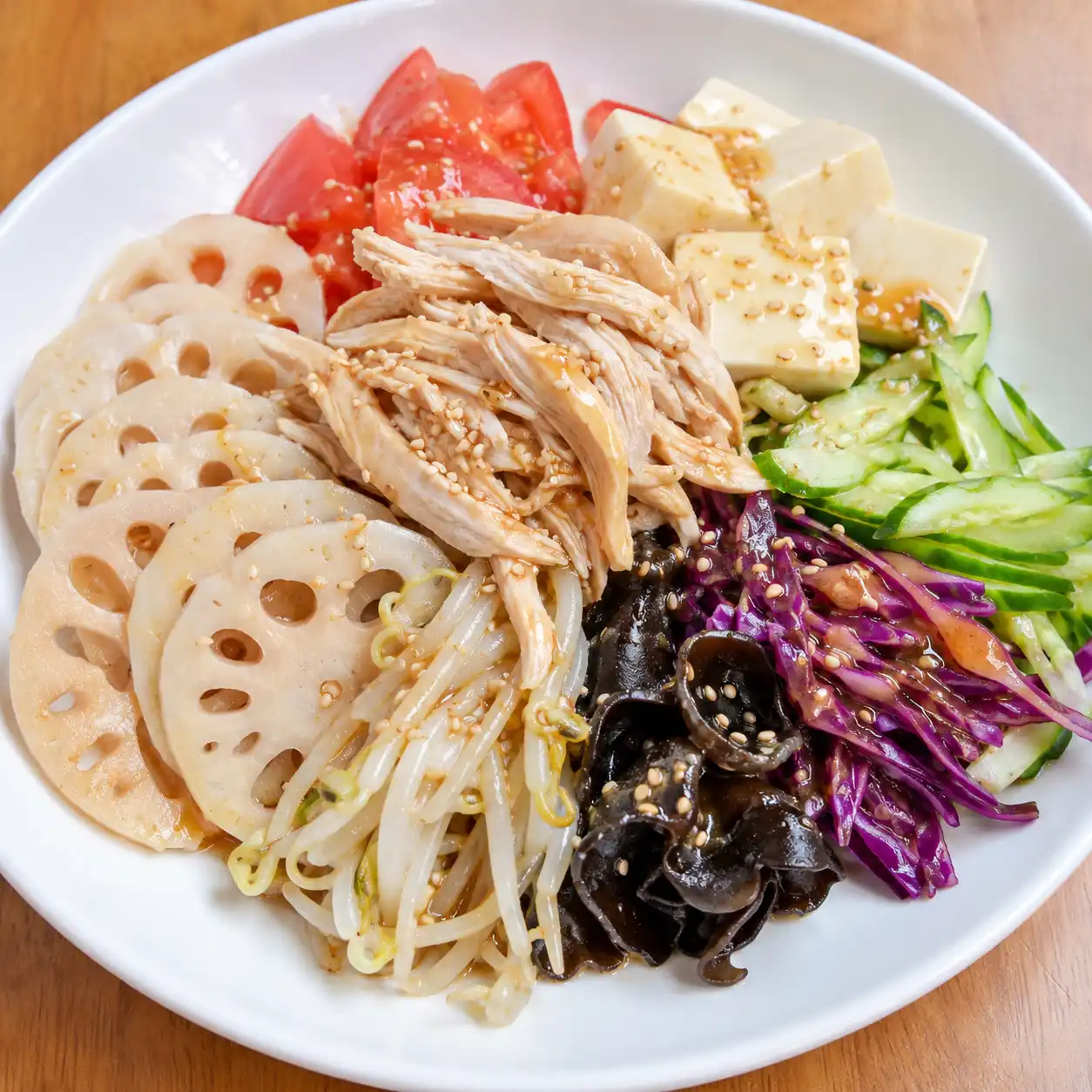 胡麻雞絲蓮藕豆腐冷盤