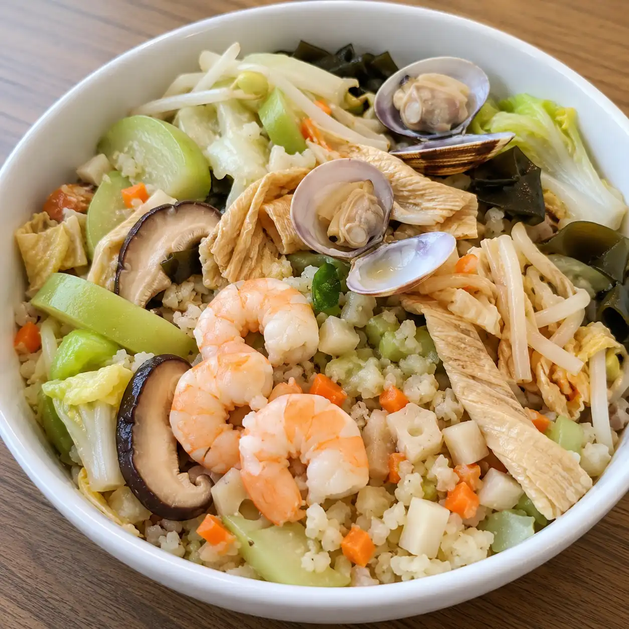 海鮮豆皮瓠瓜根莖花椰米鮮盒