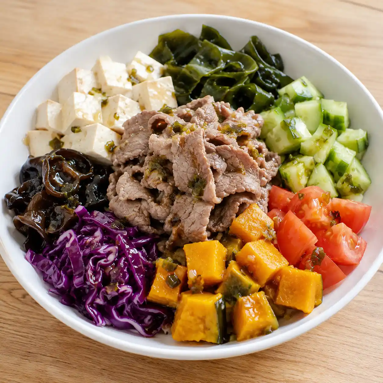 昆布牛肉南瓜紫甘藍冷熱碗