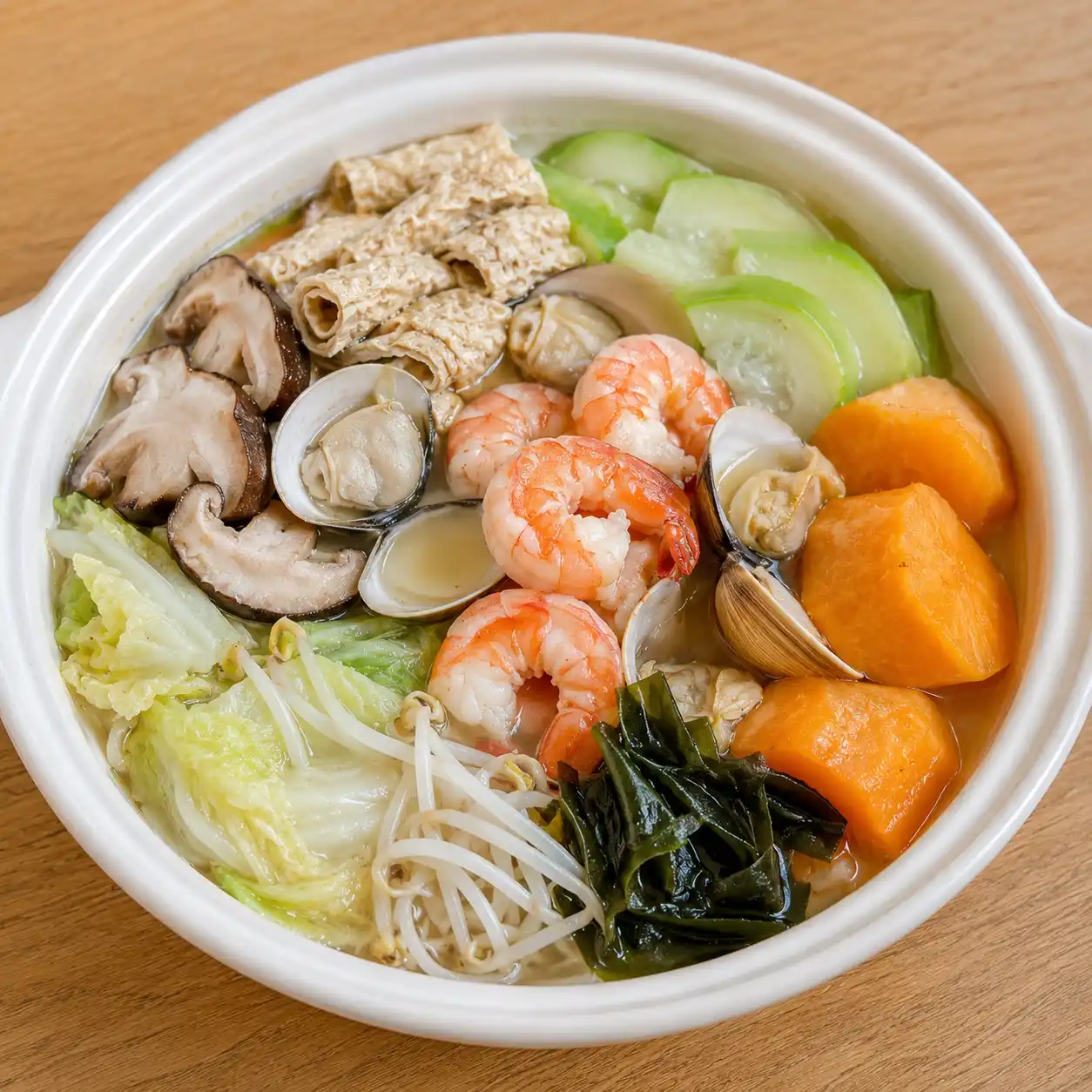 海鮮豆皮地瓜瓠瓜鮮煲