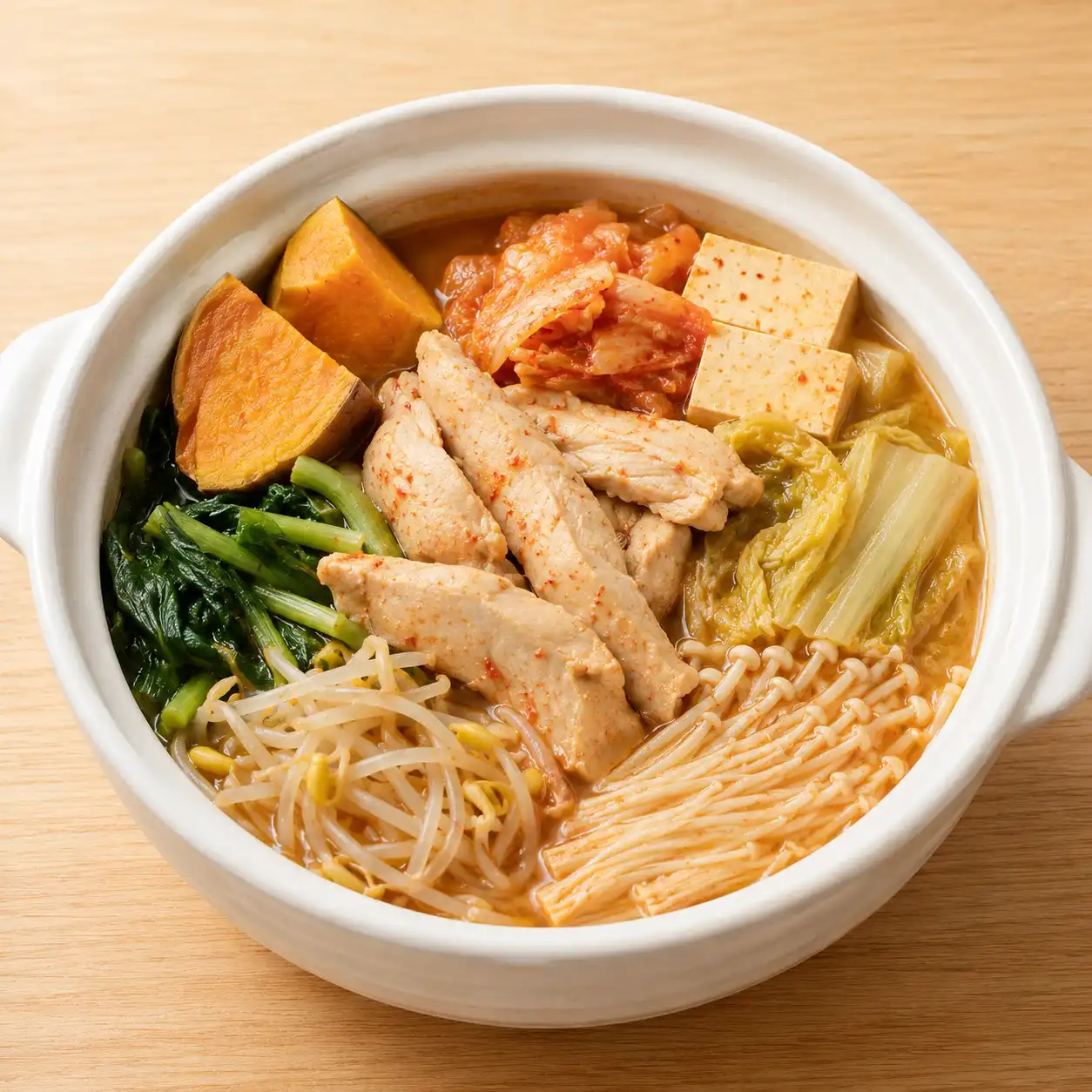 韓式泡菜雞柳地瓜豆芽鍋