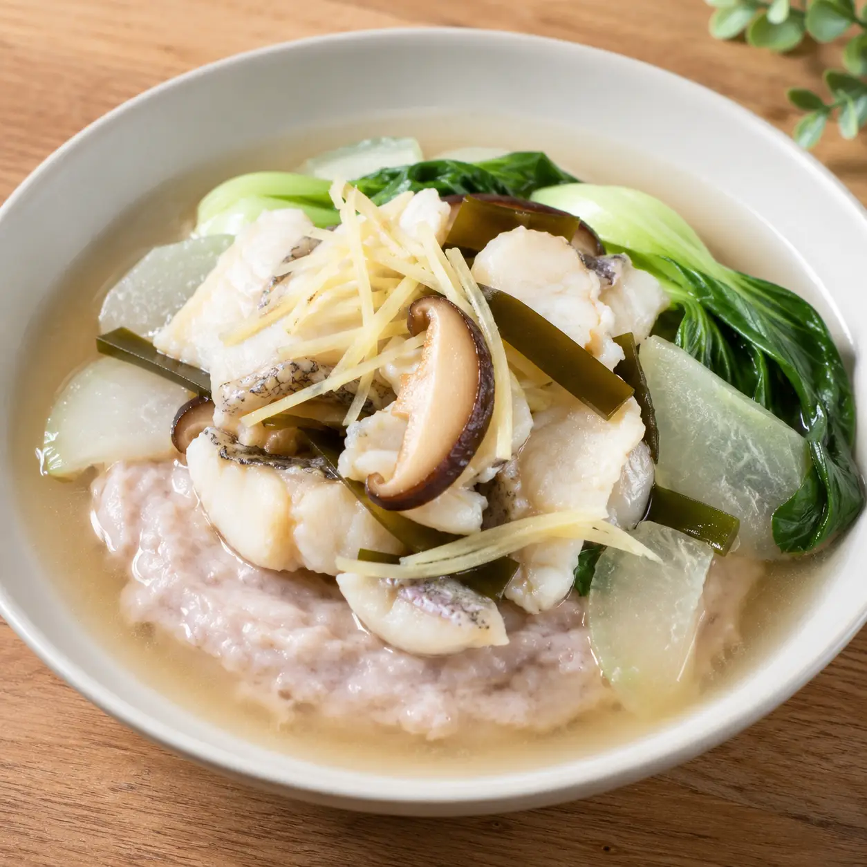 薑絲魚片芋頭豆腐泥清燴餐