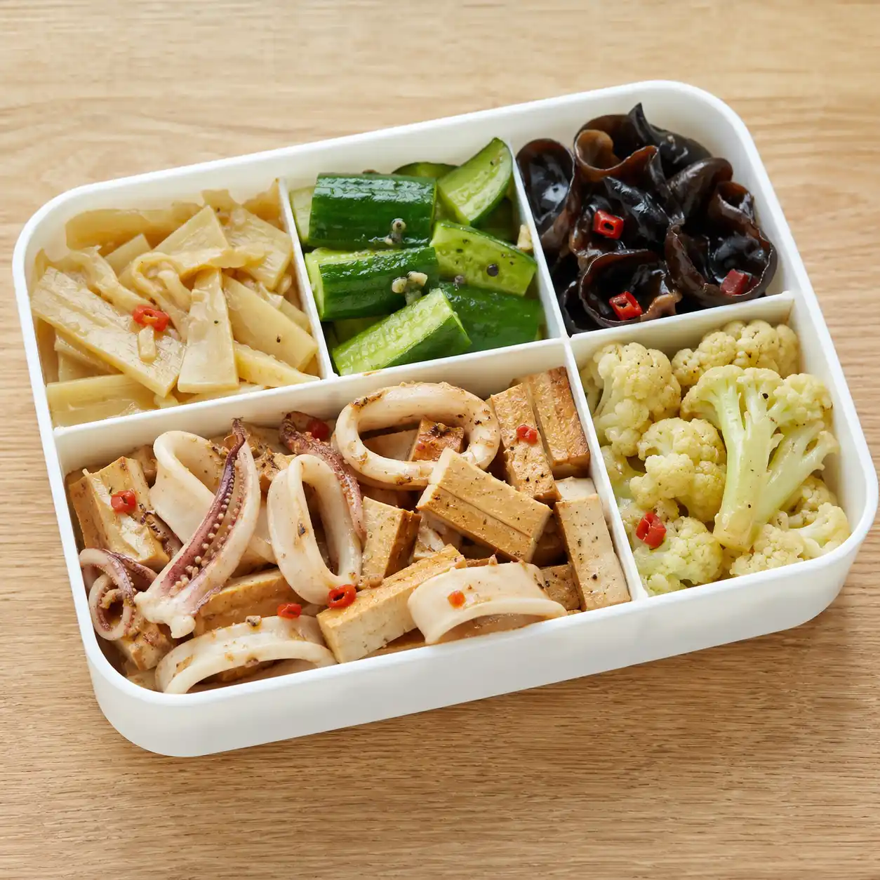 椒麻豆干花枝冷滷盒