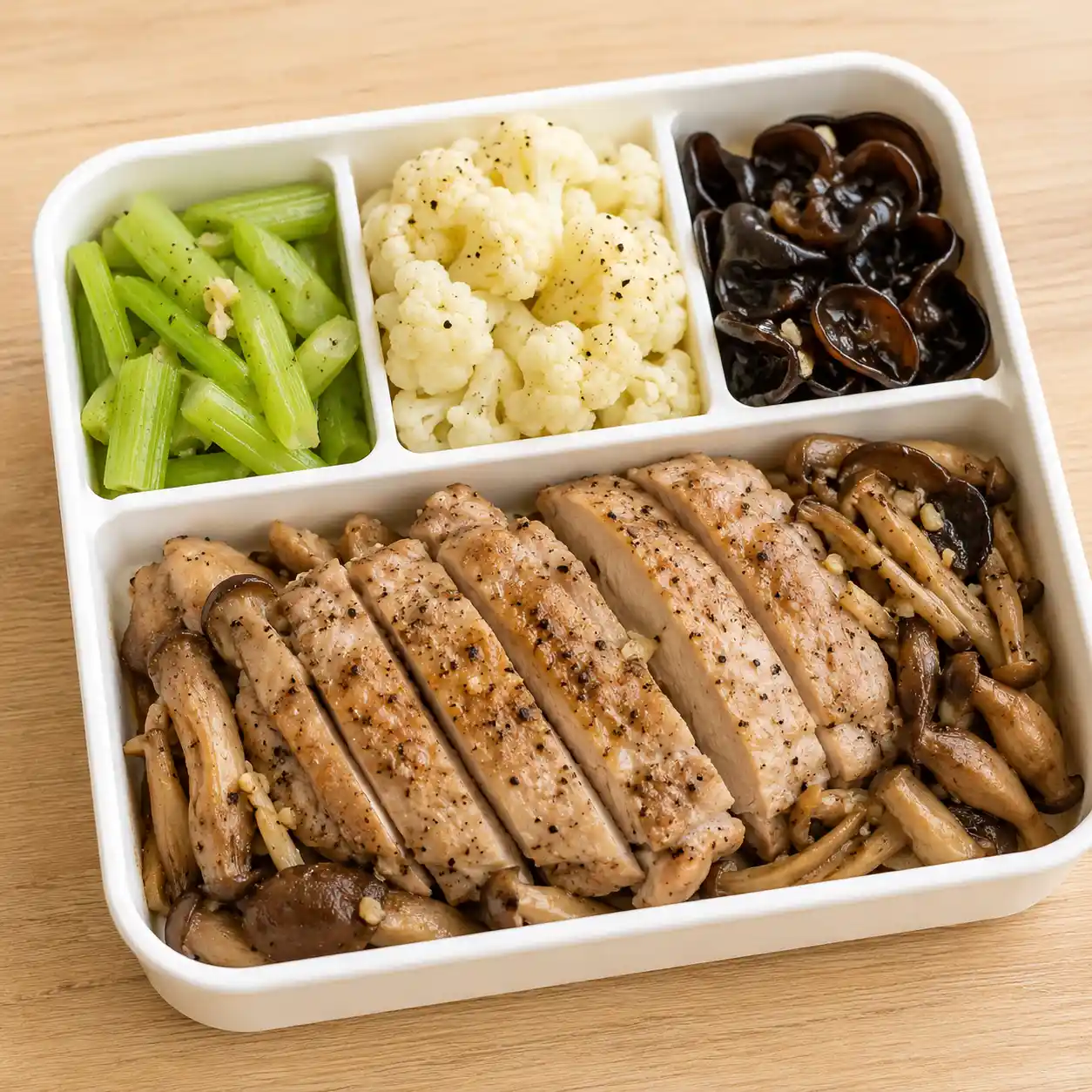 黑胡椒雞腿蘑菇冷溫盒