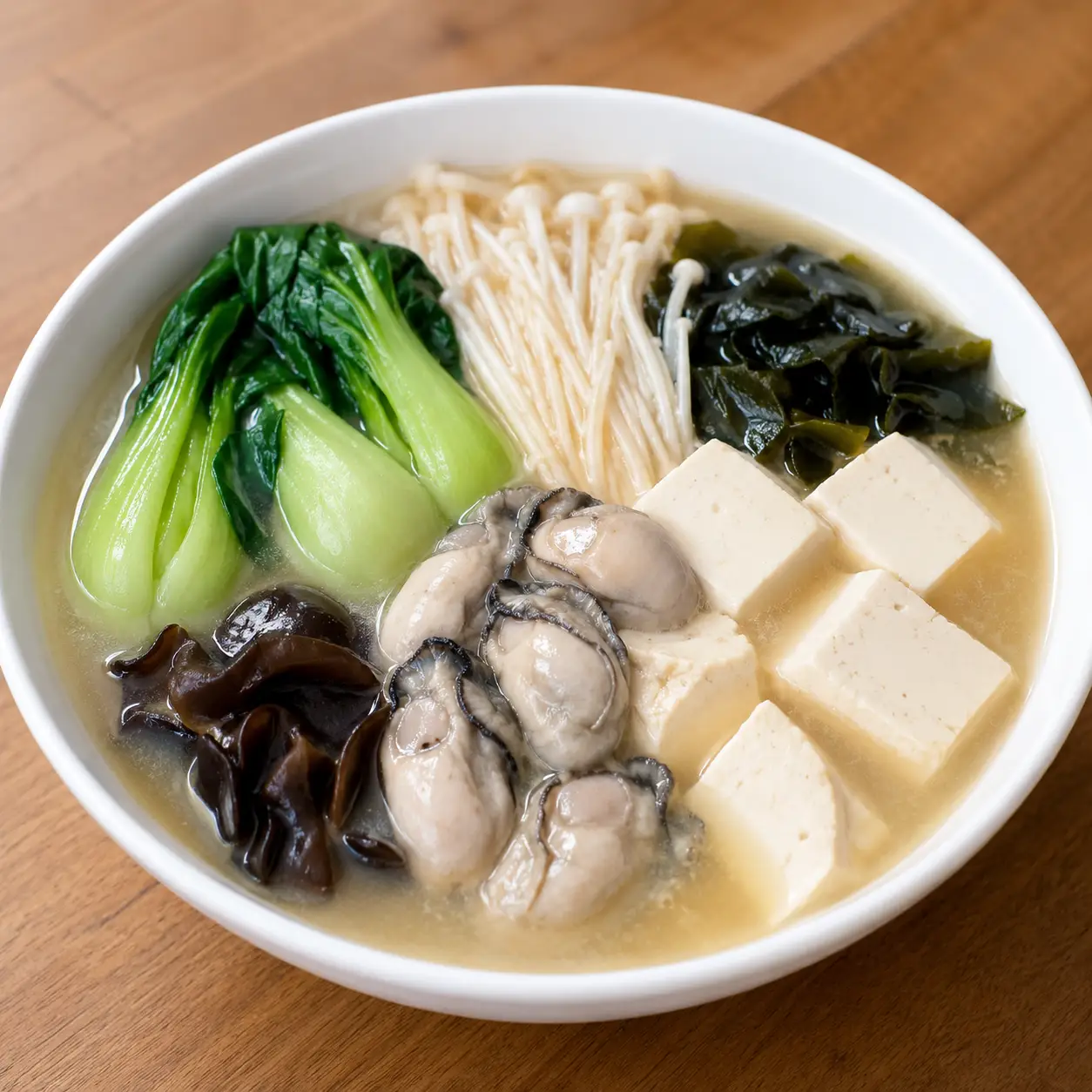 味噌昆布鮮蚵豆腐白湯