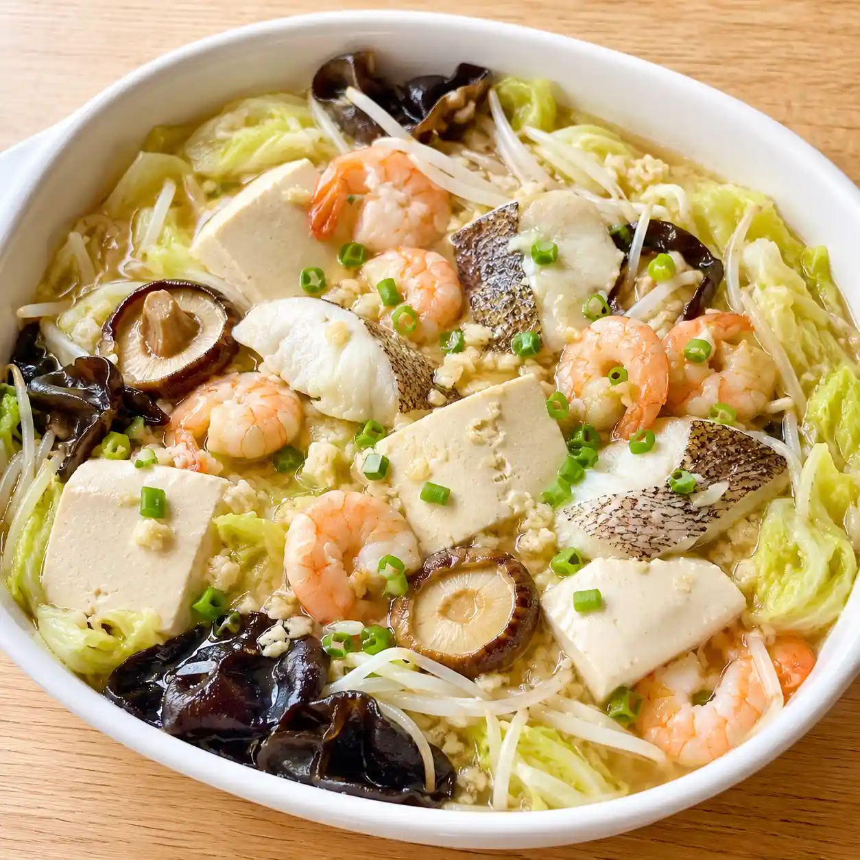味噌昆布豆腐海陸蒸盒