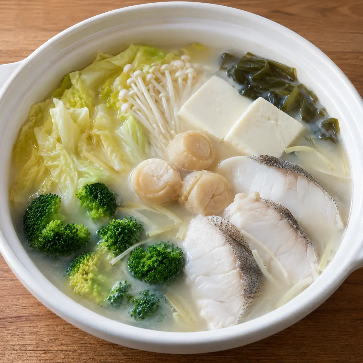 豆漿干貝香菇白湯豆腐鍋