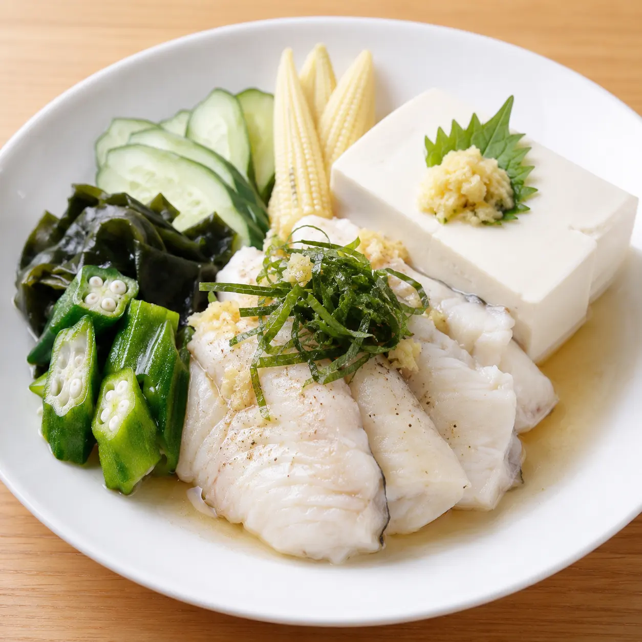 紫蘇薑醋魚片豆腐冷盤
