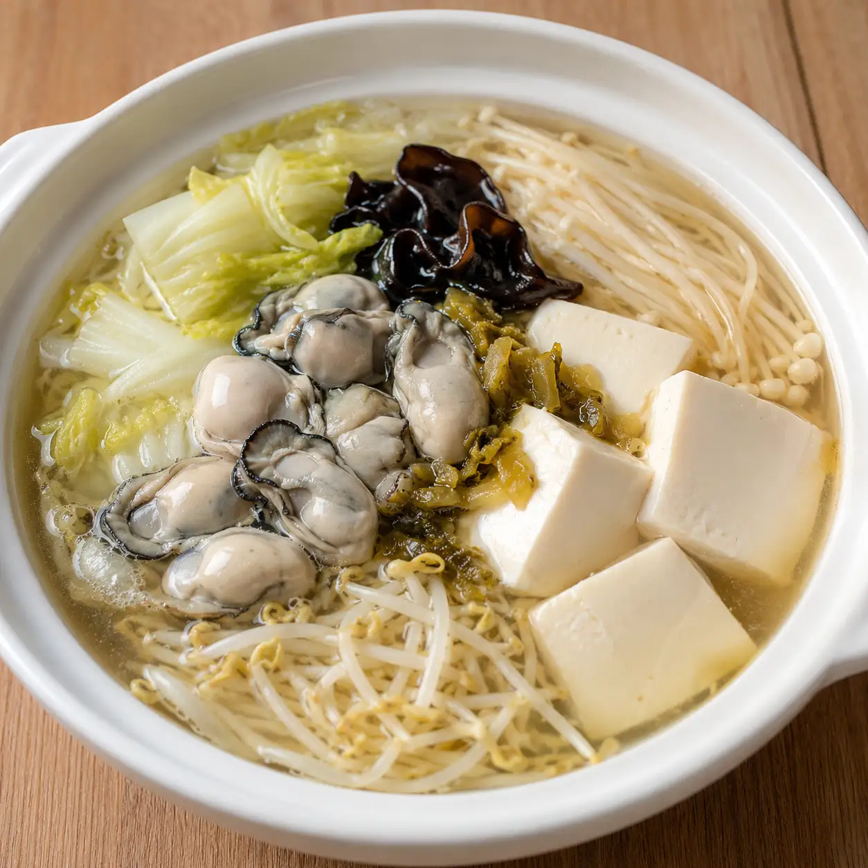 酸菜鮮蚵豆腐清滷湯