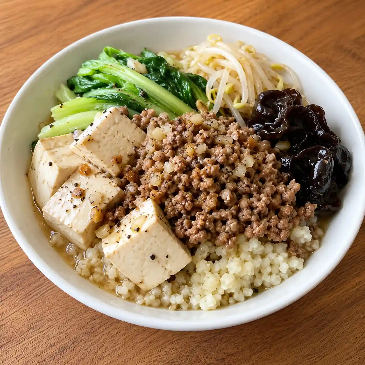 蒜香胡椒肉末豆腐滷拌菜