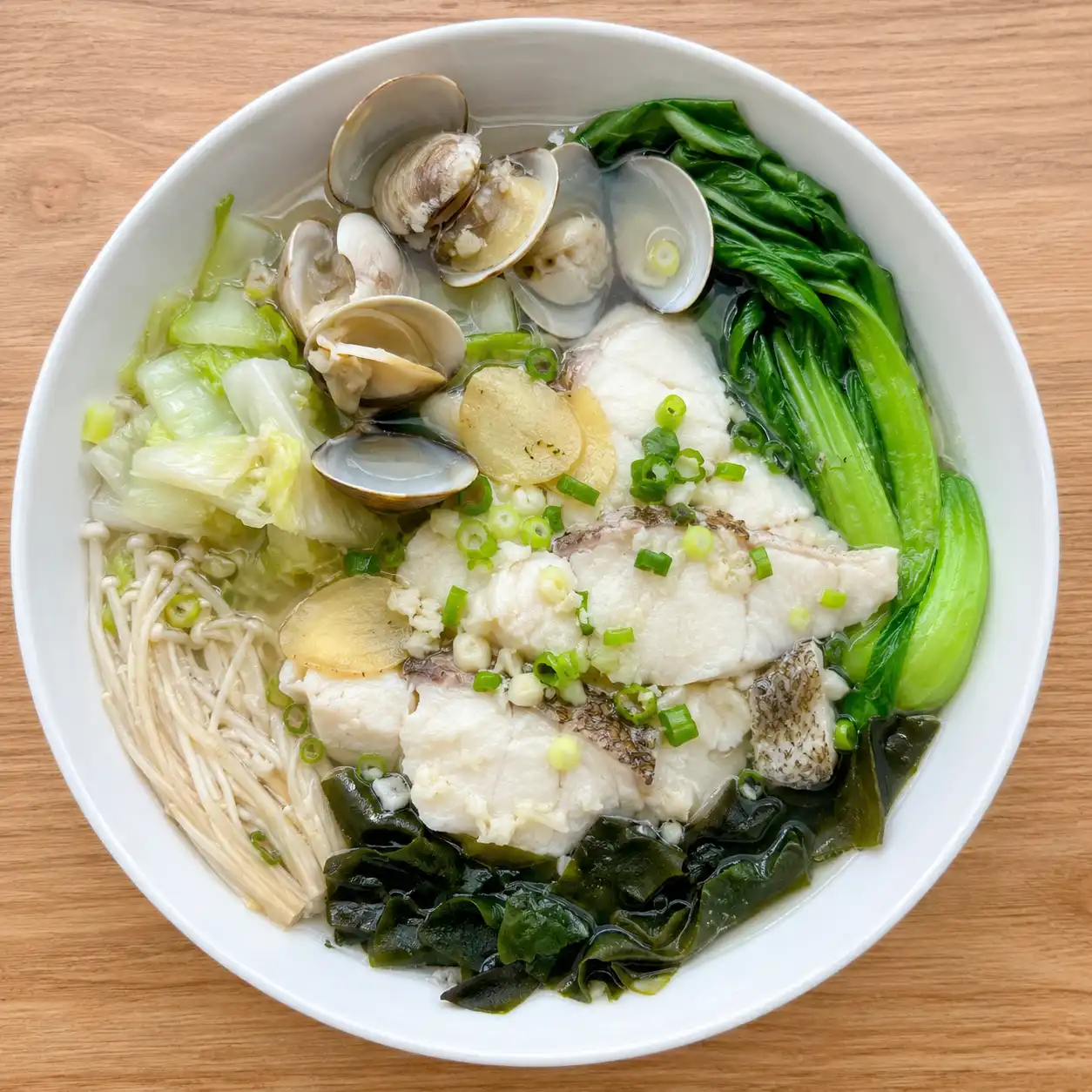 薑蒜昆布魚片蛤蜊清滷