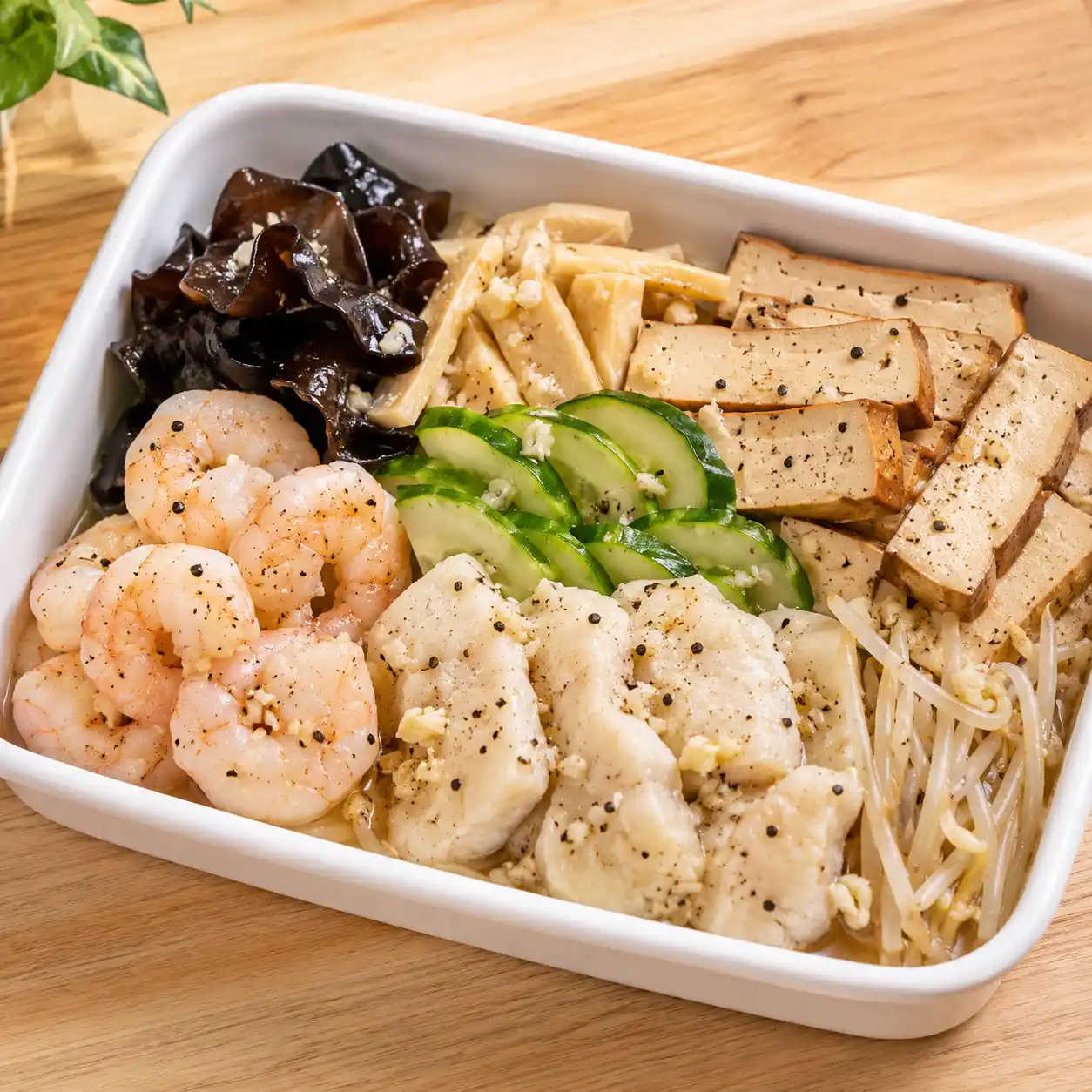 薑蒜胡椒豆干魚蝦冷滷盒