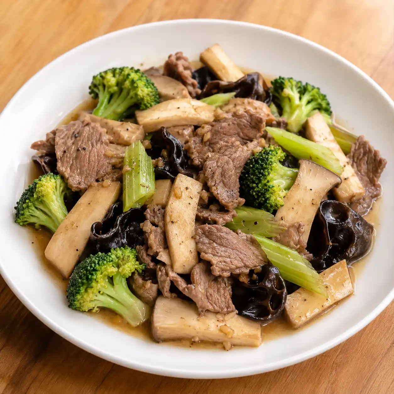 薑蒜牛肉杏鮑菇短滷