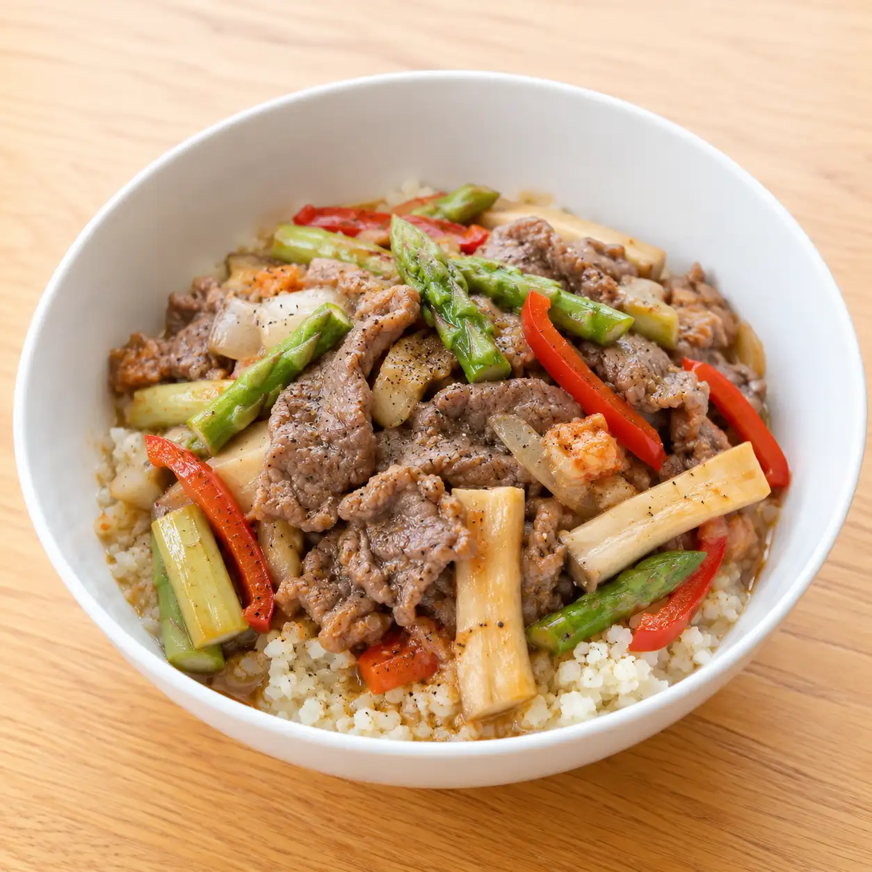 泡菜牛肉花椰米滷飯感
