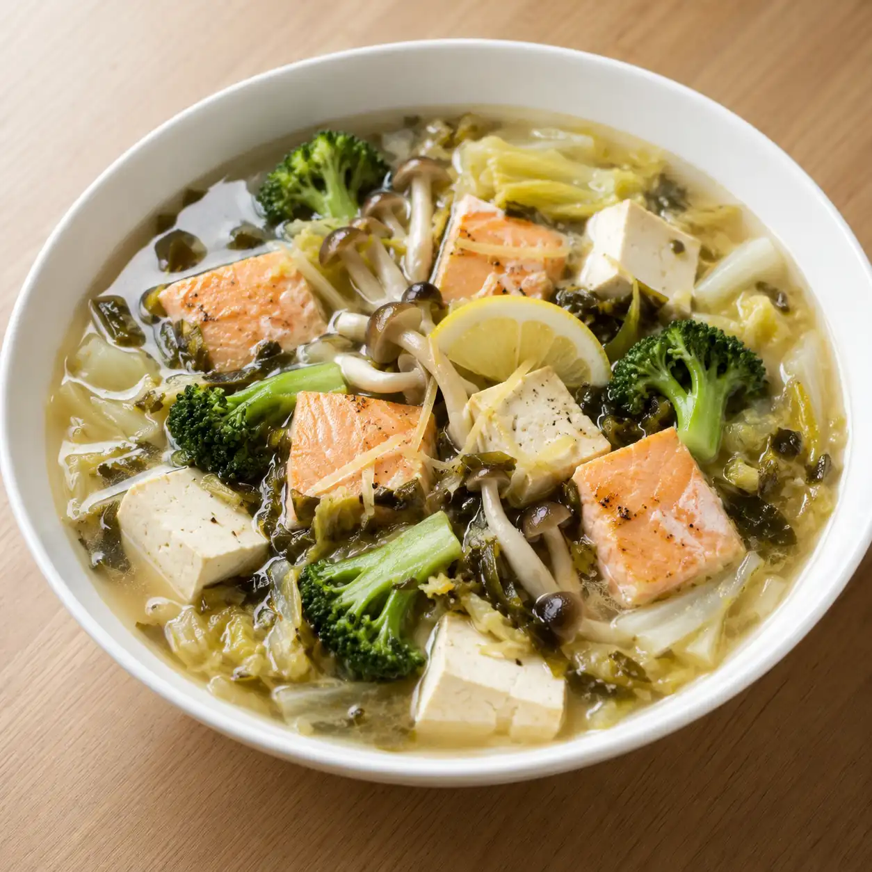 酸菜鮭魚豆腐海味湯
