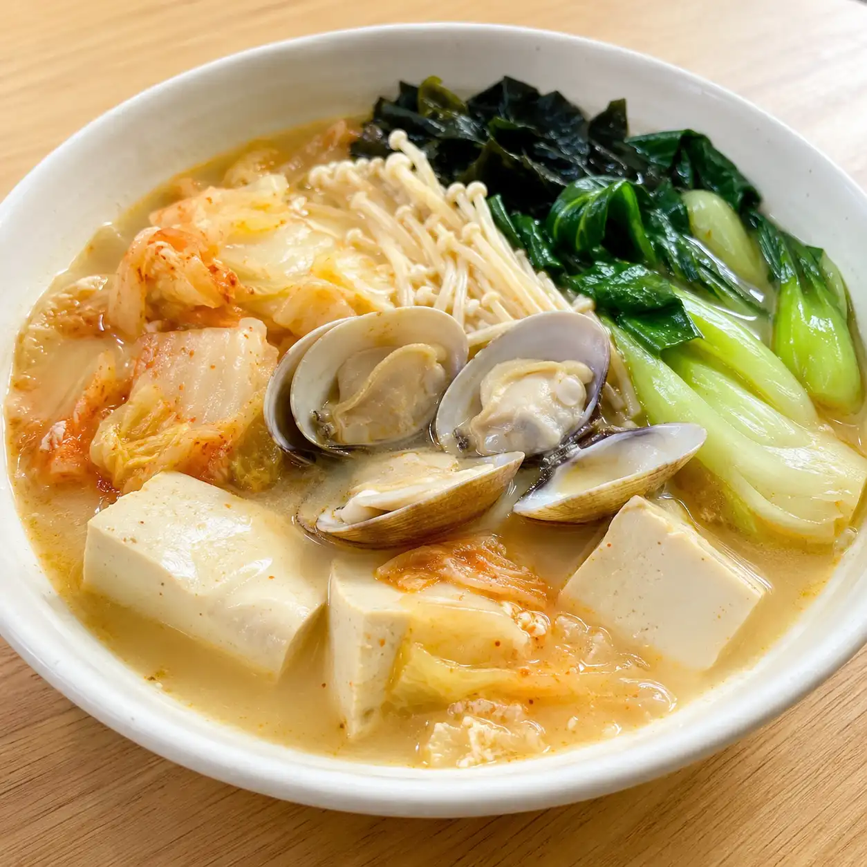 泡菜味噌蛤蜊豆腐白湯