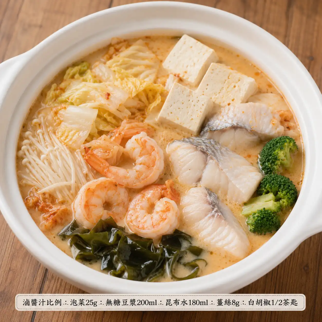 泡菜豆漿海鮮豆腐鍋