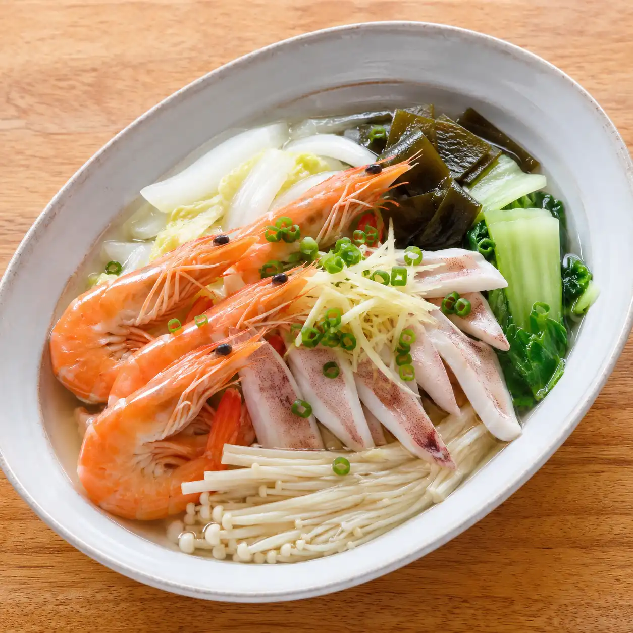 昆布薑絲蝦仁魷魚冷滷
