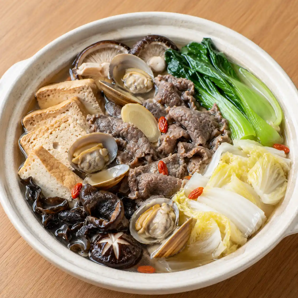 藥膳豆干牛肉蛤蜊湯菜