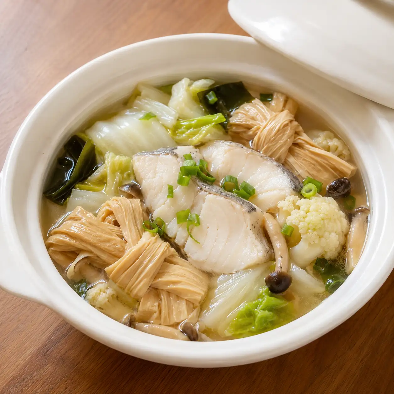 味噌豆皮魚片白菜滷盅