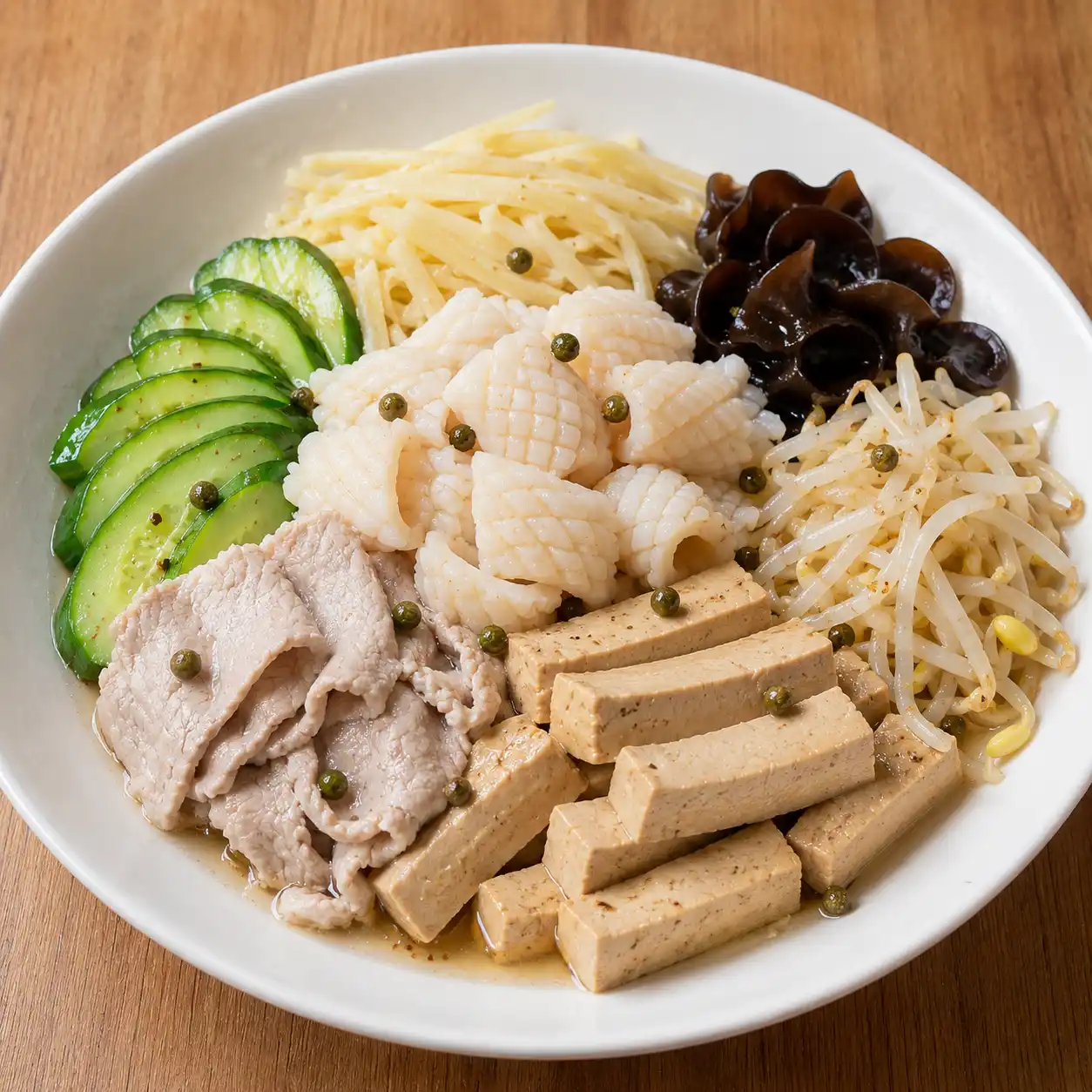 椒麻豆干花枝瘦肉冷滷