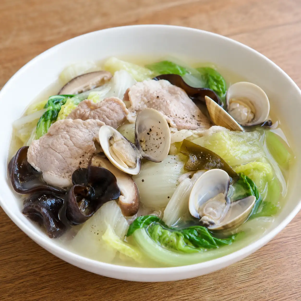 胡椒昆布蛤蜊瘦肉白菜滷