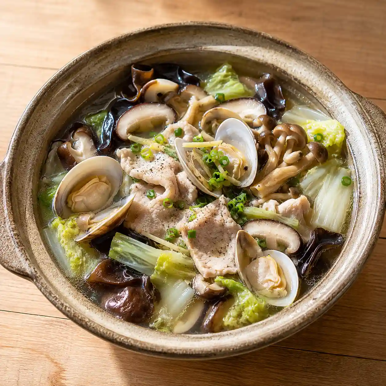 藥膳胡椒鮮菇蛤蜊肉片湯